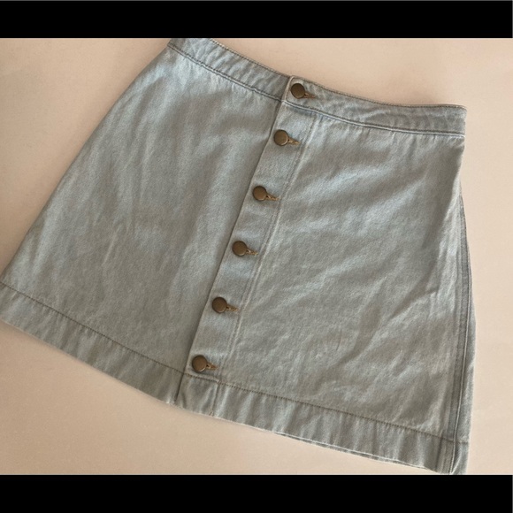 American Apparel button front denim skirt - Picture 1 of 10